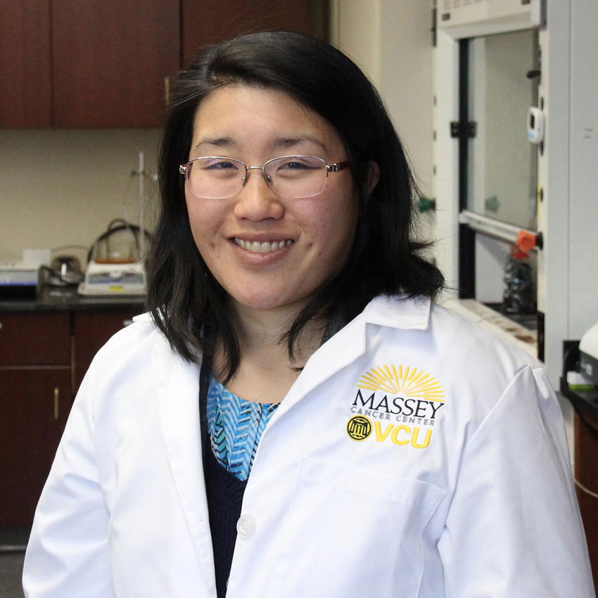 Christina Tang, Ph.D., assistant professor in the Department of Chemical and Life Science Engineering at the Massey Cancer Center